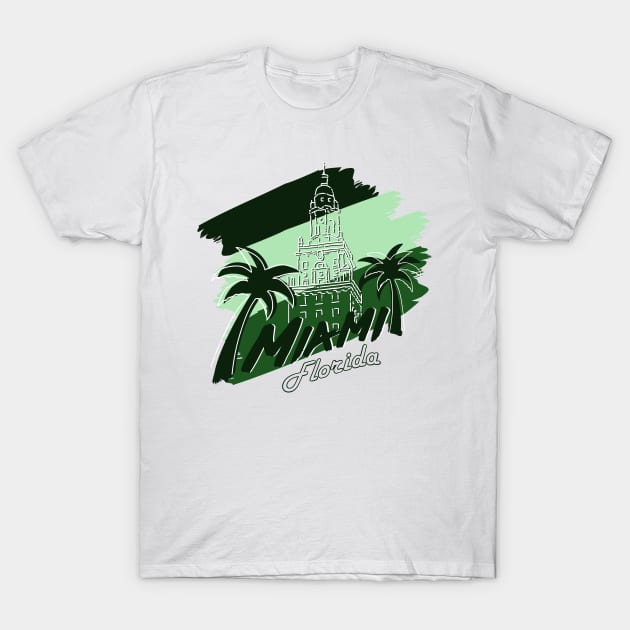 Miami Freedom Tower T-Shirt by SM Shirts